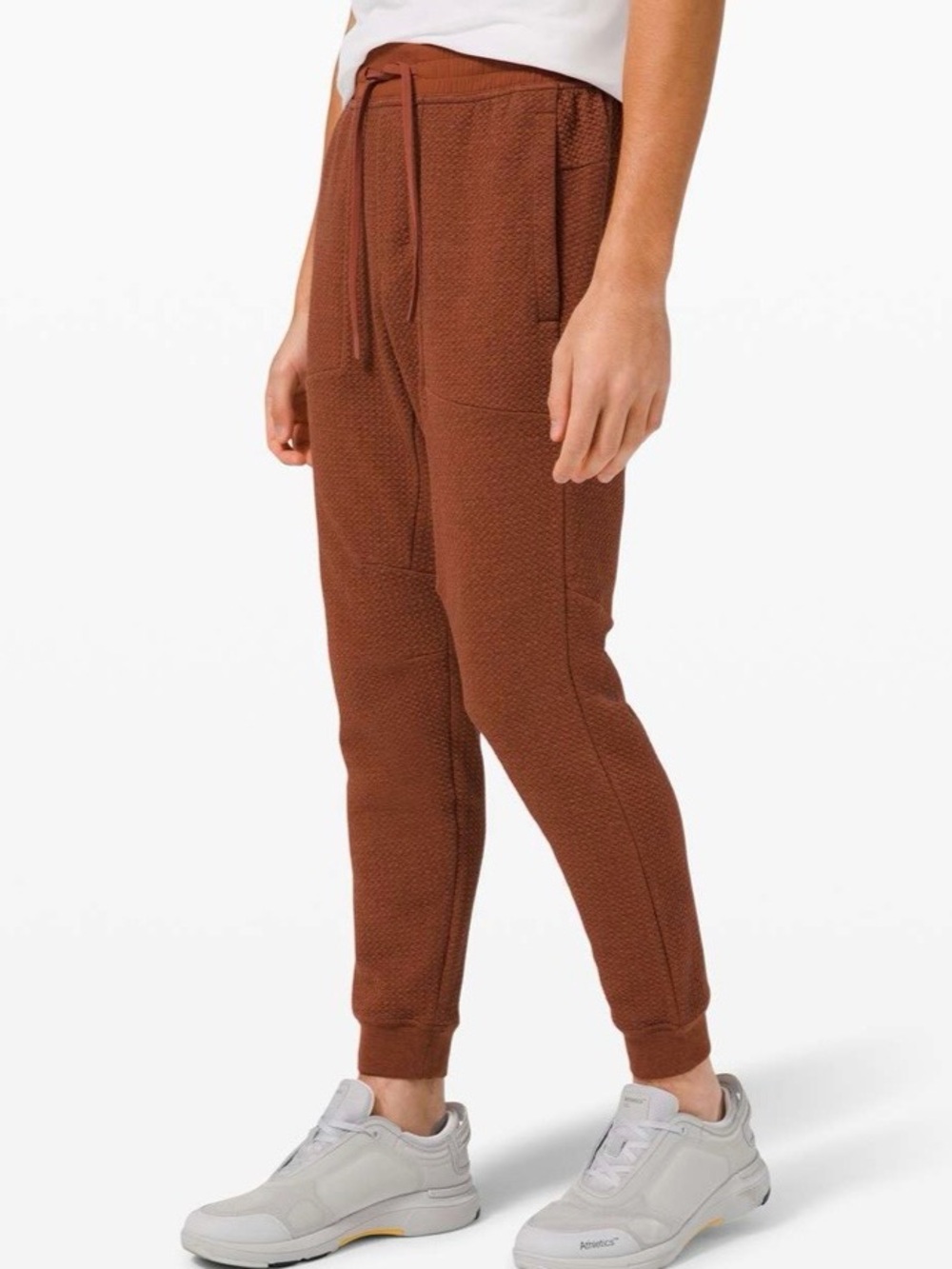 Lululemon At Ease Jogger 29 inch Heathered Dark Terracotta Black Mens Sz L
